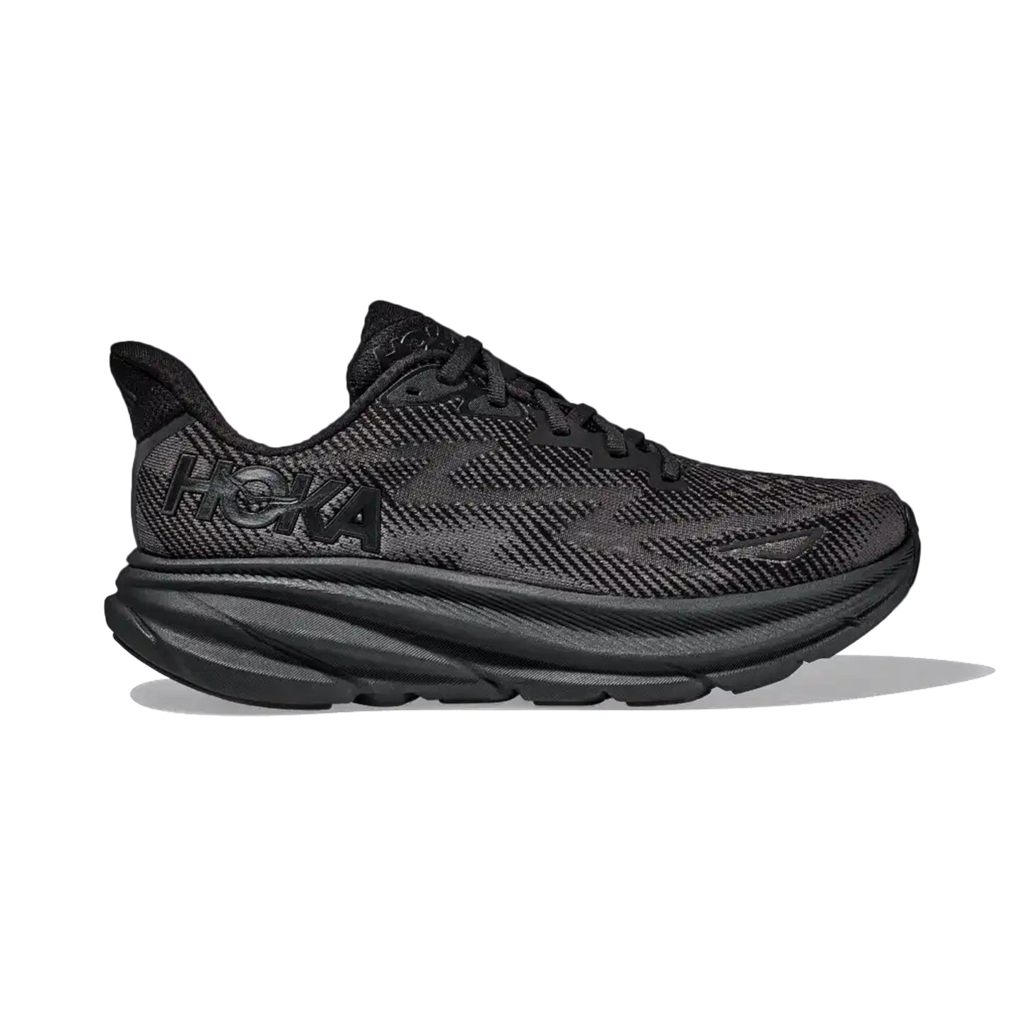 HOKA WOMEN'S RUNNING SHOES CLIFTON 9 BLACK/BLACK - Sole Therapy