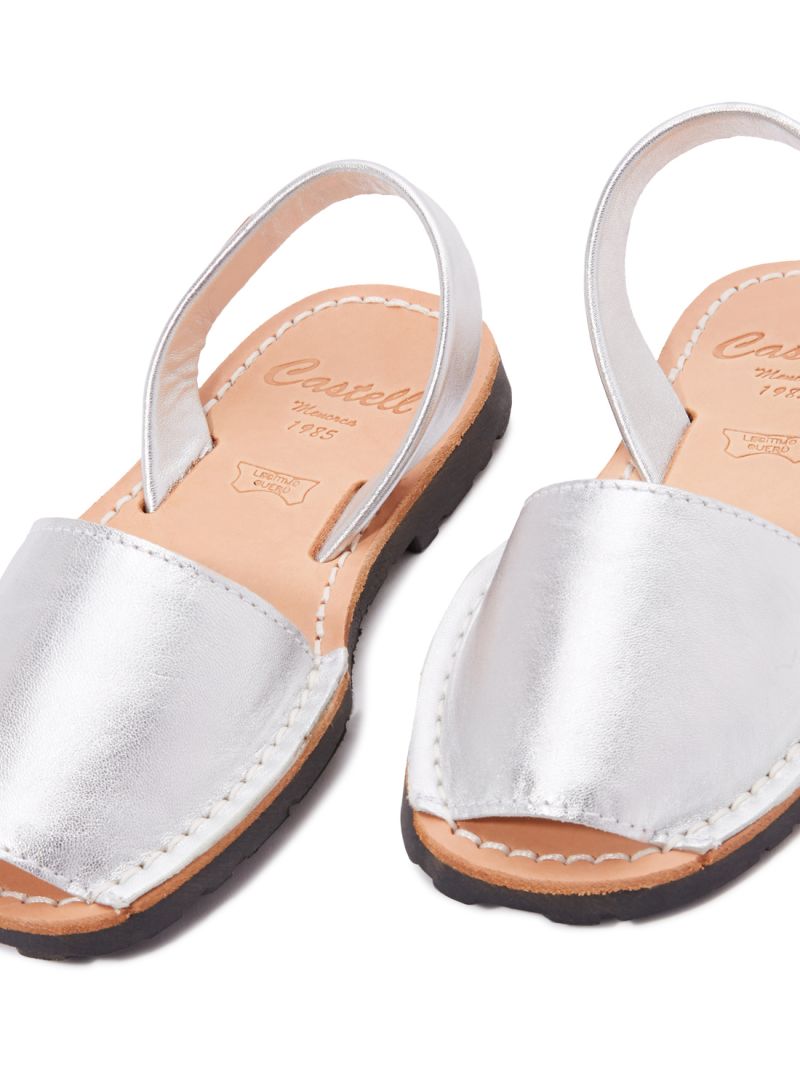 CASTELL IKER METALLIC KIDS SANDAL SILVER