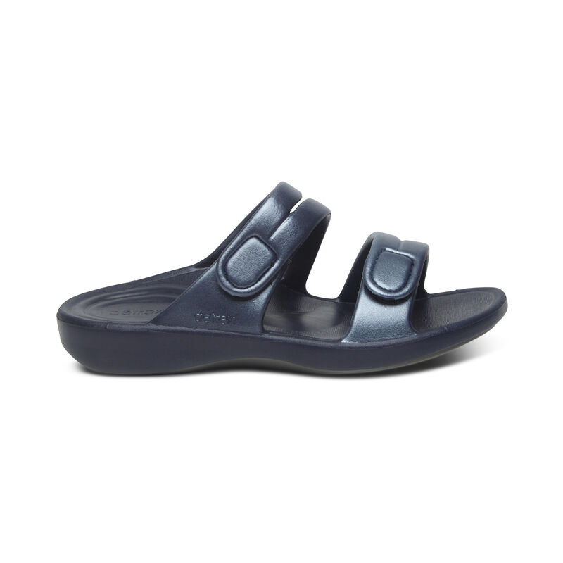Janey Sport Slides Navy - Sole Therapy