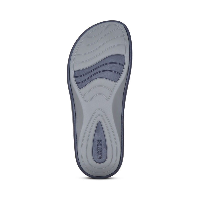 Janey Sport Slides Navy - Sole Therapy