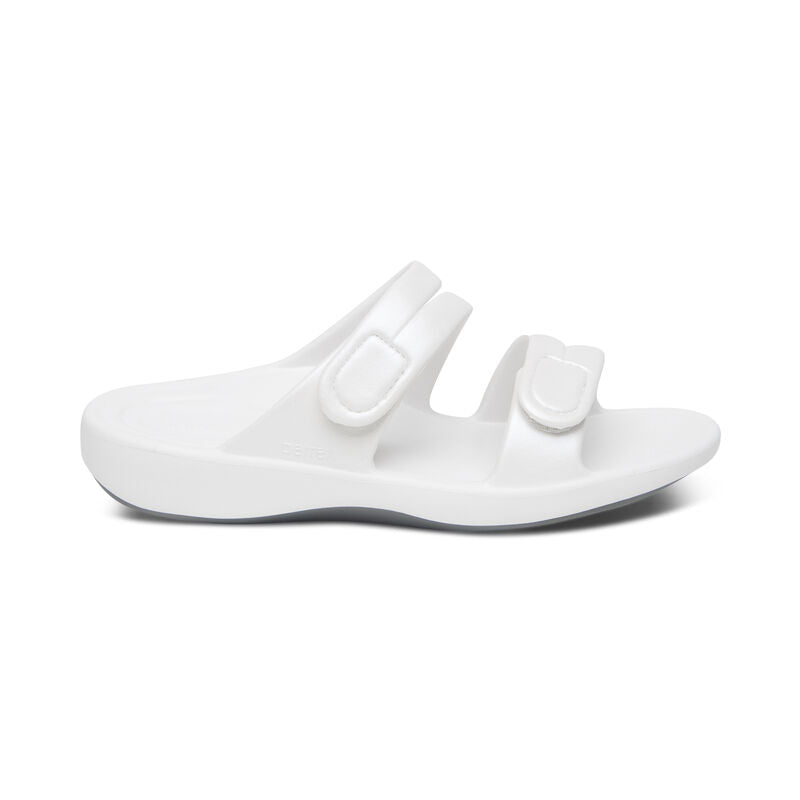 Janey Sport Slides White - Sole Therapy