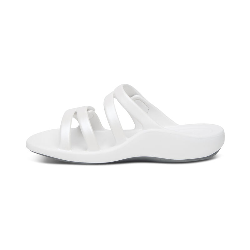 Janey Sport Slides White - Sole Therapy