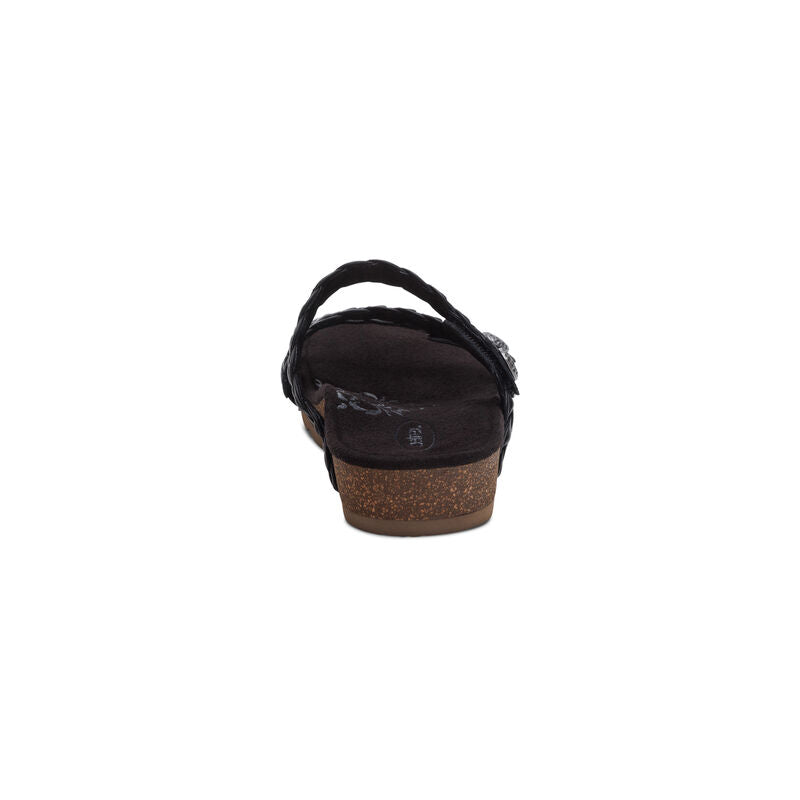 Josie Braided Slide Black - Sole Therapy