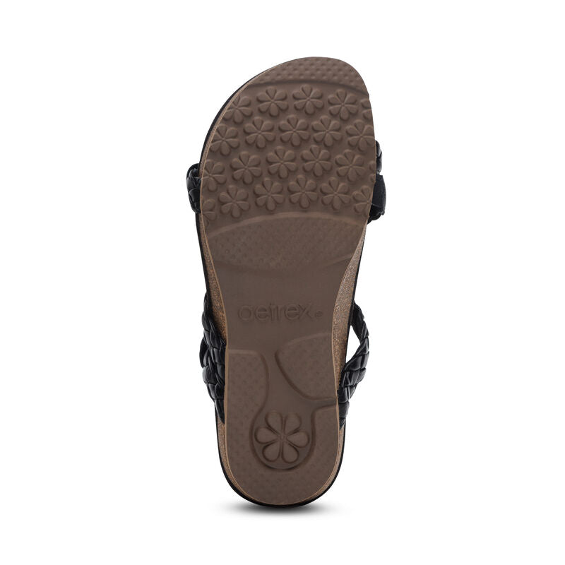 Josie Braided Slide Black - Sole Therapy