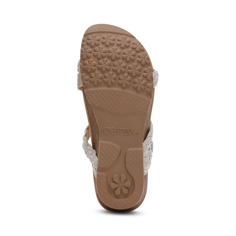 Josie Braided Slide Champagne - Sole Therapy