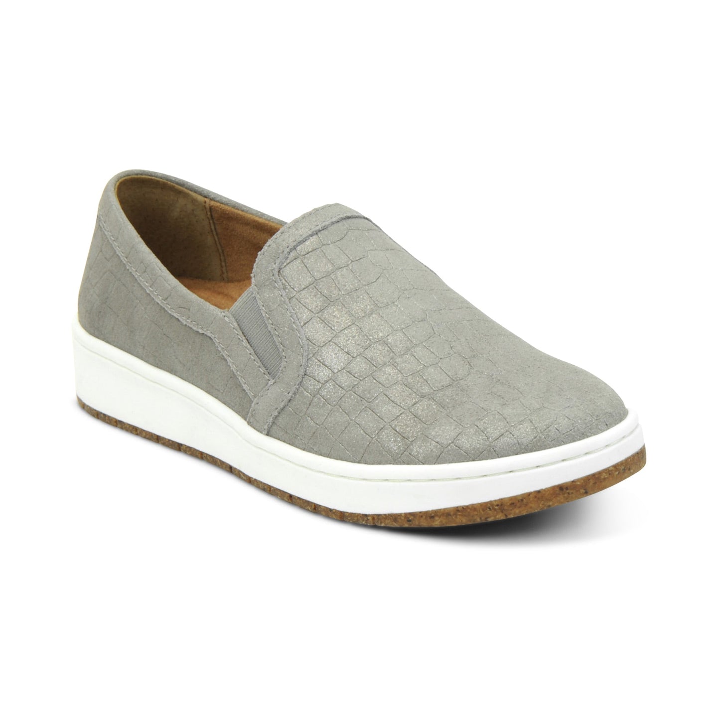 Kenzie Slip-On Comfort Sneakers taupe Croc - Sole Therapy