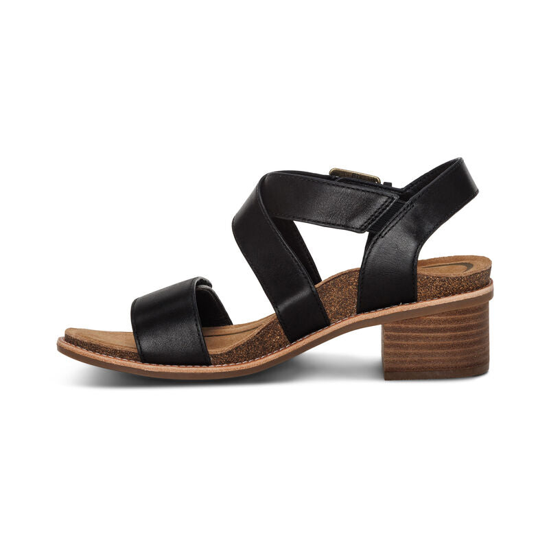 Kristin Arch Support Block Heel Black - Sole Therapy