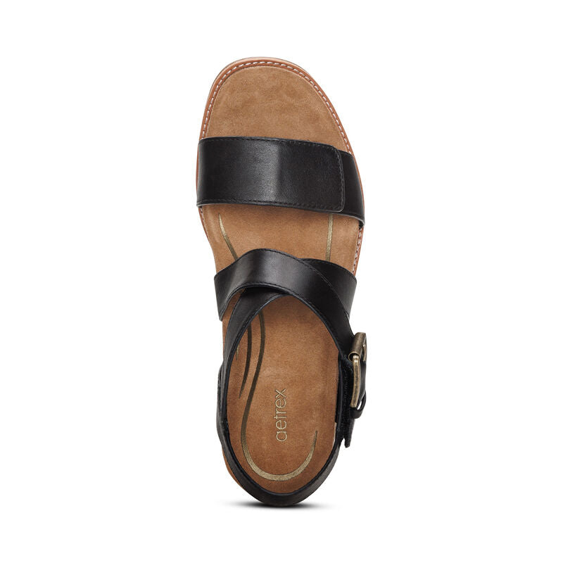 Kristin Arch Support Block Heel Black - Sole Therapy
