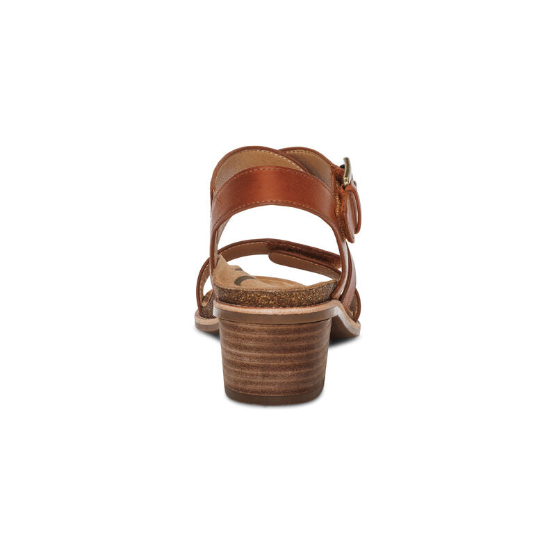 Kristin Arch Support Block Heel Cognac - Sole Therapy