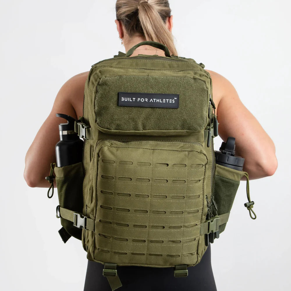 LARGE GYM BACKPACK BUILT FOR ATHLETES ARMY GREEN - Sole Therapy