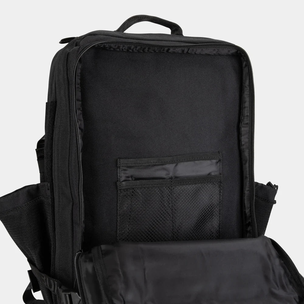 LARGE GYM BACKPACK BUILT FOR ATHLETES BLACK AQUA - Sole Therapy