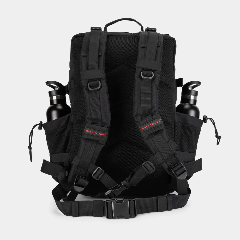 LARGE GYM BACKPACK BUILT FOR ATHLETES BLACK RED - Sole Therapy