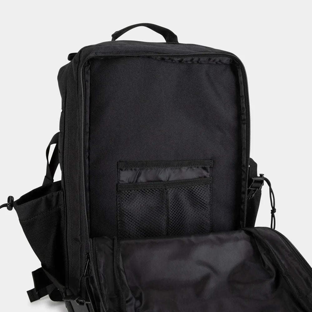 LARGE GYM BACKPACK BUILT FOR ATHLETES BLACK RED - Sole Therapy