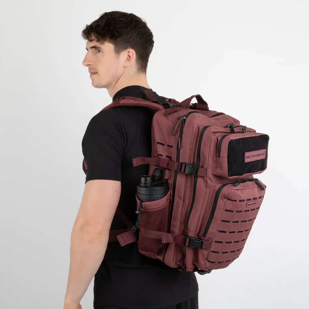 LARGE GYM BACKPACK BUILT FOR ATHLETES BURGUNDY - Sole Therapy