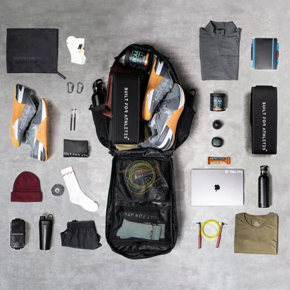 BUILT FOR ATHLETES BACKPACK GYM 25L - GREY & YELLOW