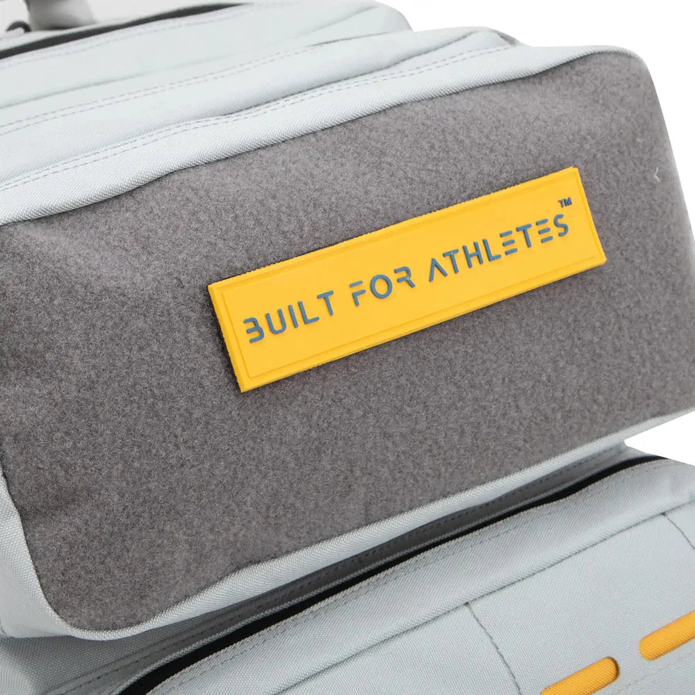 LARGE GYM BACKPACK BUILT FOR ATHLETES GREY YELLOW - Sole Therapy