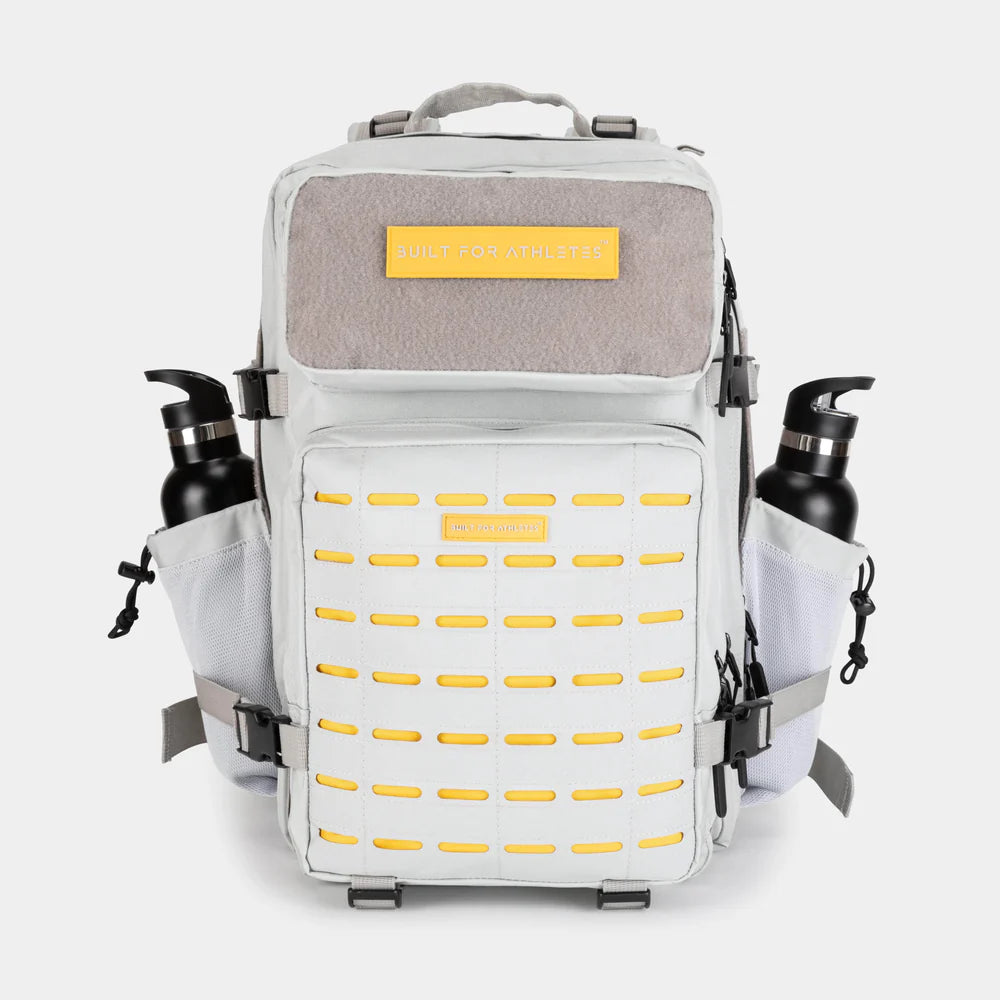 LARGE GYM BACKPACK BUILT FOR ATHLETES GREY YELLOW - Sole Therapy