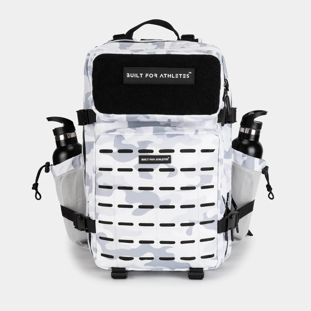 LARGE GYM BACKPACK BUILT FOR ATHLETES WHITE CAMO - Sole Therapy