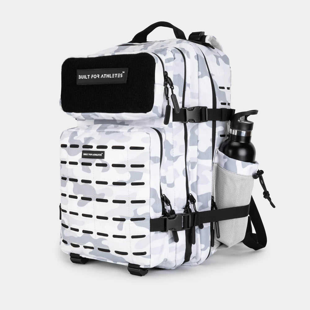 LARGE GYM BACKPACK BUILT FOR ATHLETES WHITE CAMO - Sole Therapy