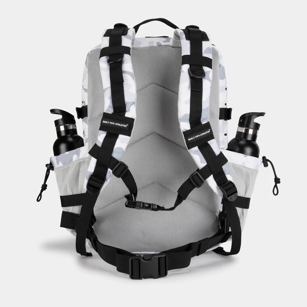 LARGE GYM BACKPACK BUILT FOR ATHLETES WHITE CAMO - Sole Therapy
