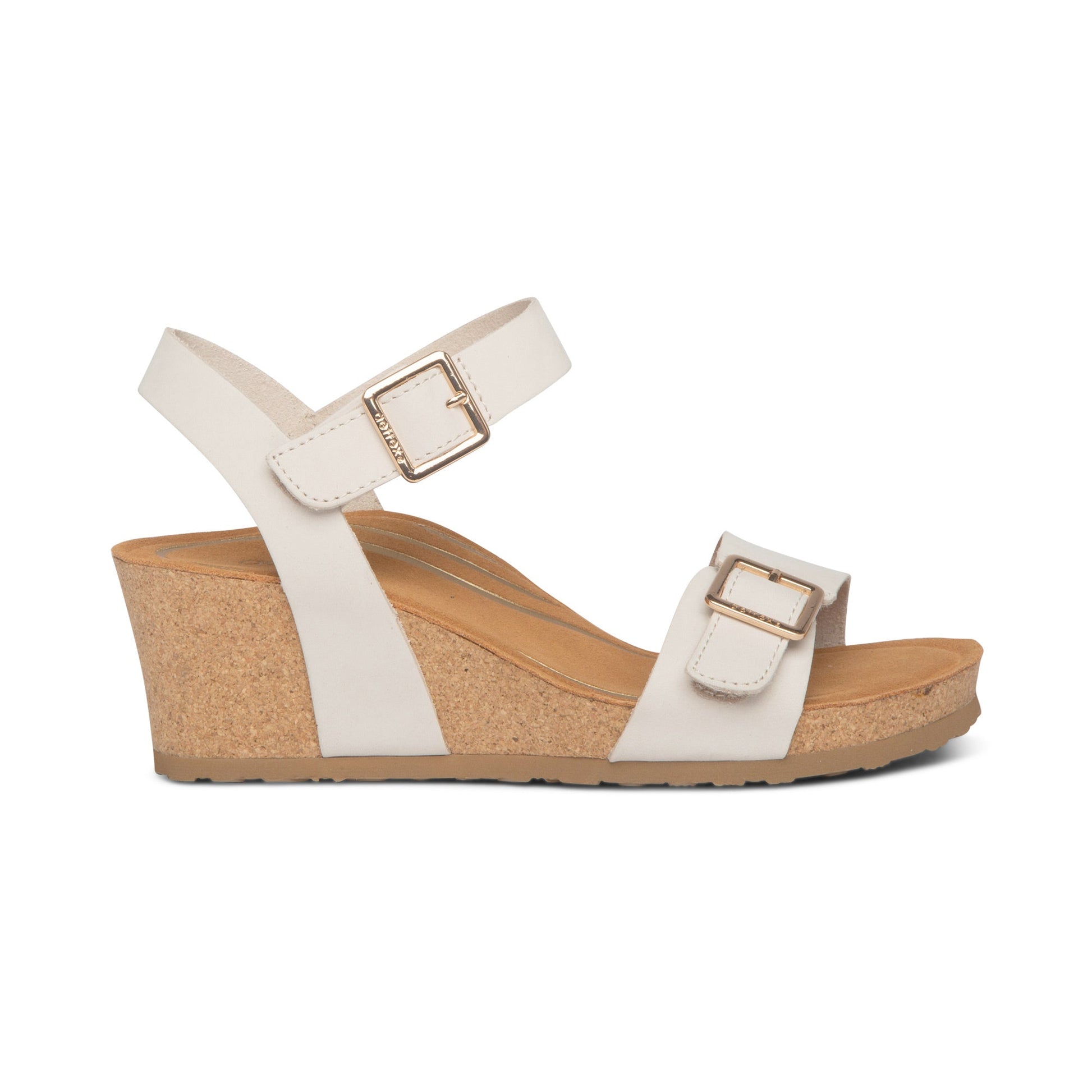Lexa Quarter Strap Wedge Sandals Ivory - Sole Therapy