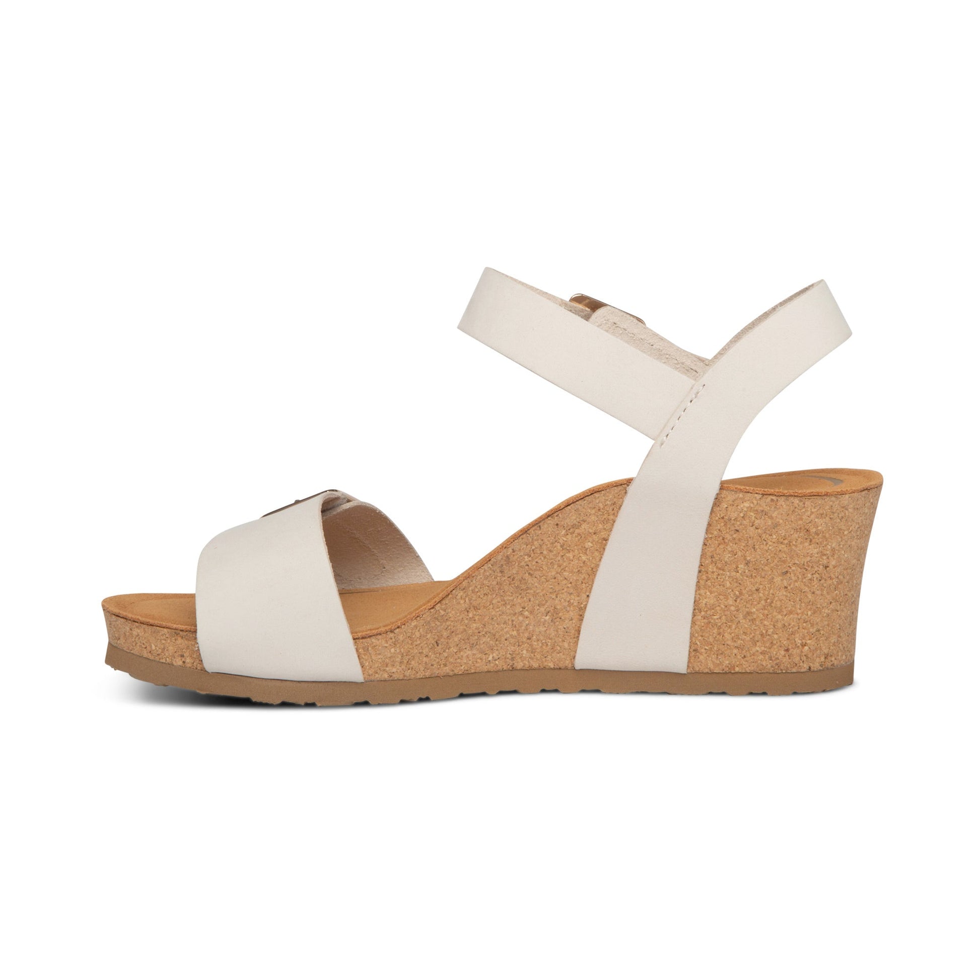 Lexa Quarter Strap Wedge Sandals Ivory - Sole Therapy