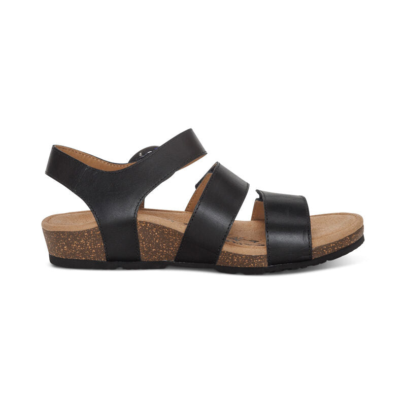 Lilly Adjustable Strap Women Sandals Black - Sole Therapy