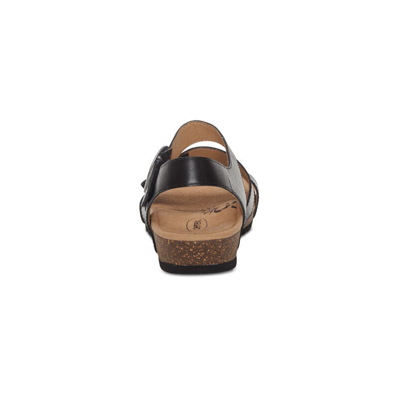 Lilly Adjustable Strap Women Sandals Black - Sole Therapy