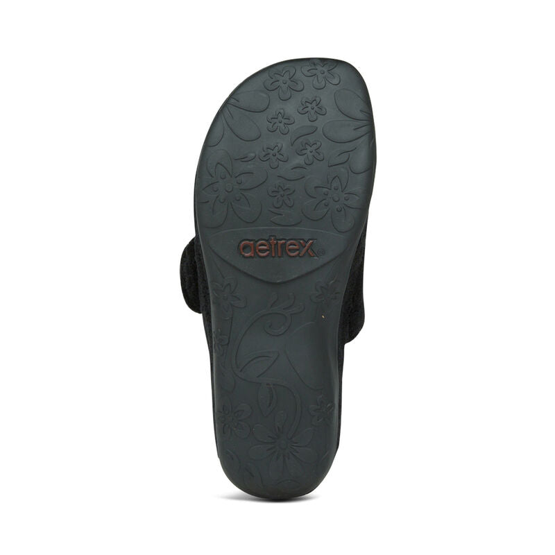 Mandy Closed Toe Slipper Black - Sole Therapy