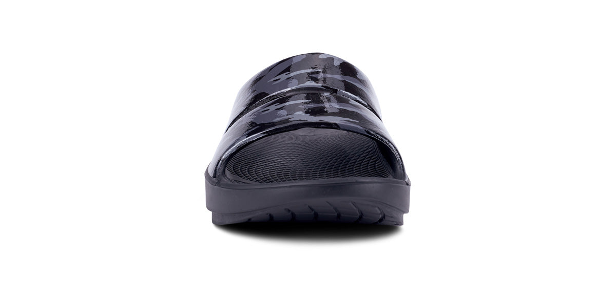 OOFOS UNISEX OOAHH LIMITED SLIDE SANDALS- BLACK - Sole Therapy