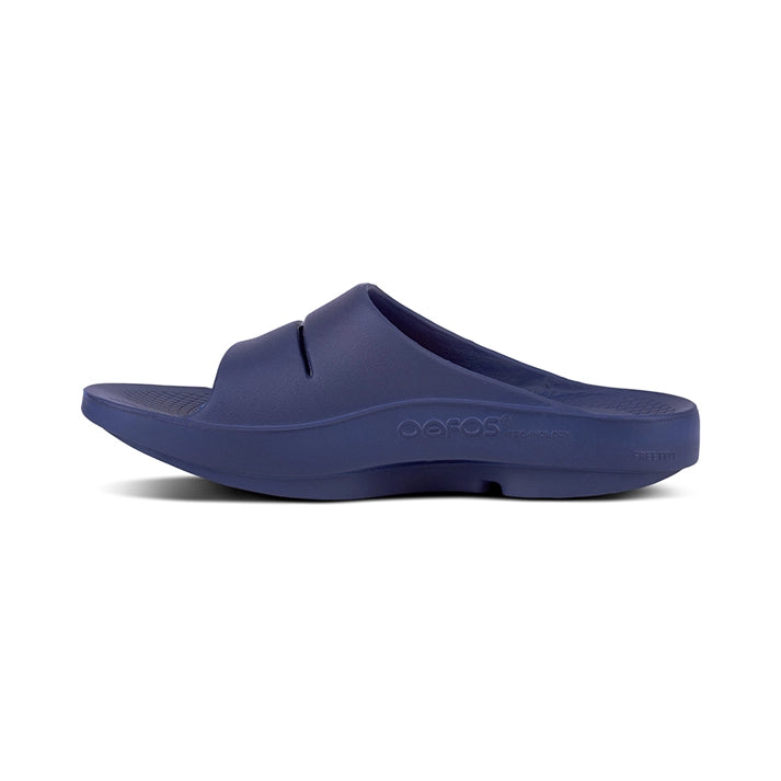 OOFOS UNISEX OOAHH SLIDE SANDALS - NAVY - Sole Therapy