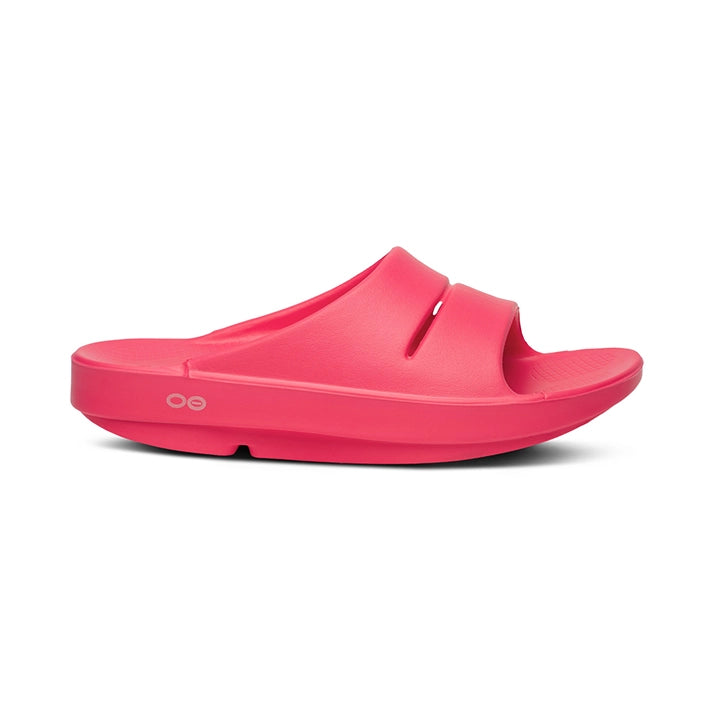OOFOS UNISEX OOAHH SLIDE SANDALS - NEON BERRY - Sole Therapy