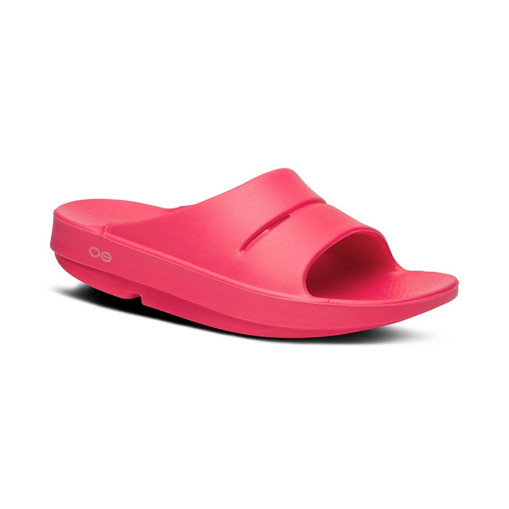 OOFOS UNISEX OOAHH SLIDE SANDALS - NEON BERRY - Sole Therapy