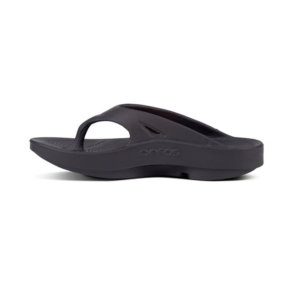 OOFOS UNISEX OORIGINAL THONG SPORTS SANDAL- BLACK - Sole Therapy