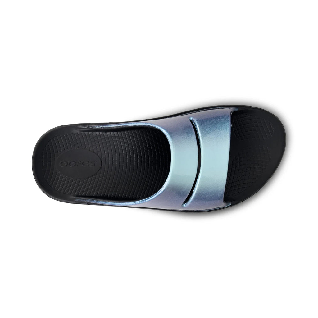 OOFOS WOMEN'S OOAHH LUXE SLIDE SANDAL-ATLANTIS - Sole Therapy