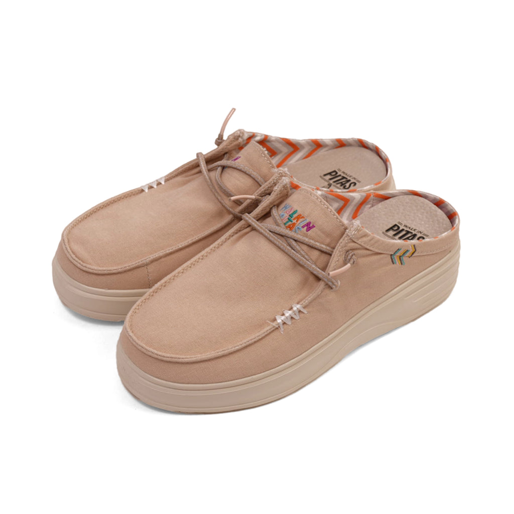 PITAS WOMEN CAPARICA ULTRALIGHT PLATFROM MULES -BEIGE - Sole Therapy