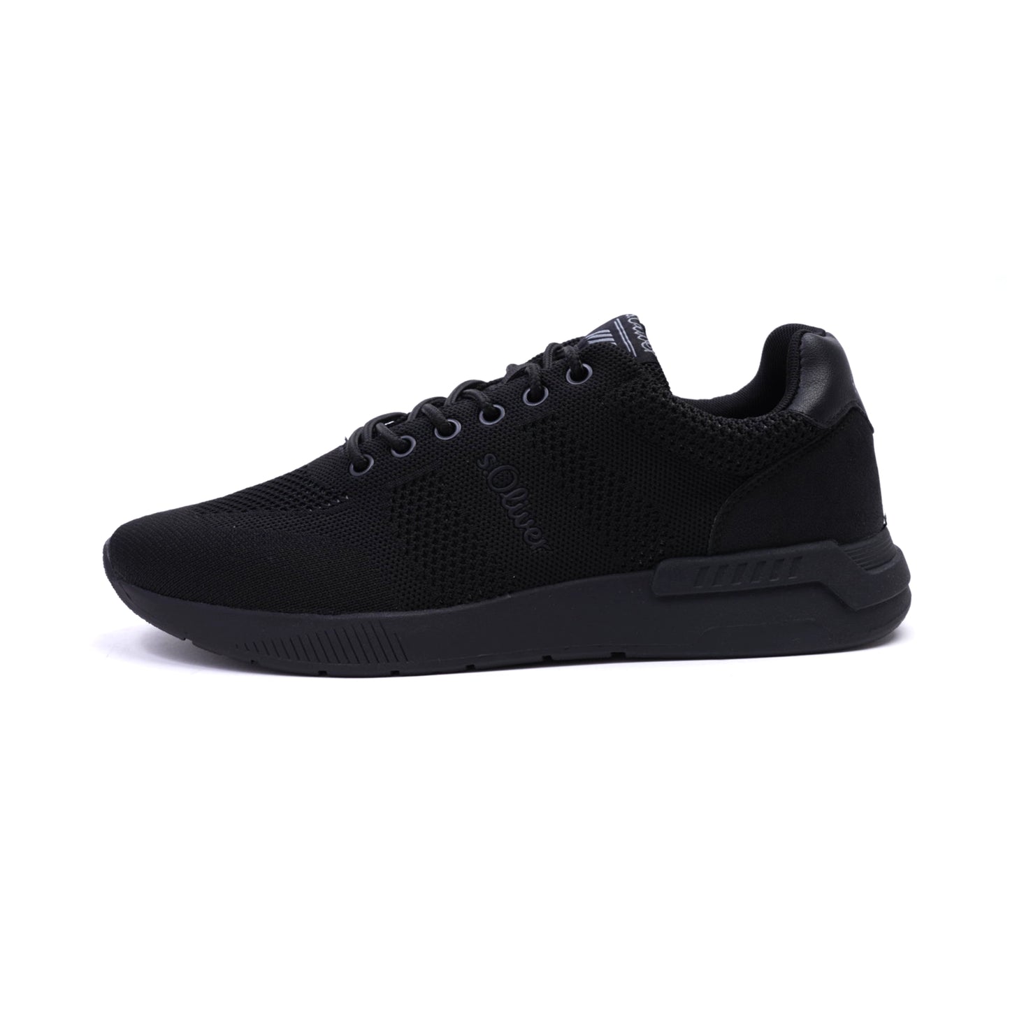 S.Oliver Breathable Men's Knit Sneakers Black - Sole Therapy