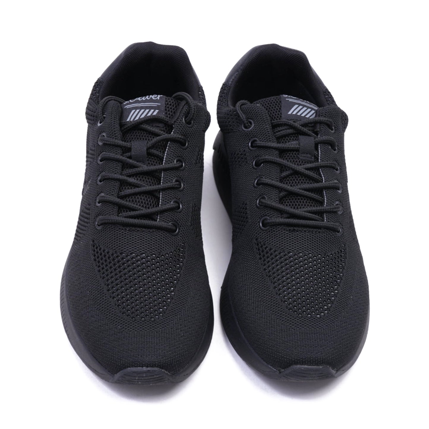 S.Oliver Breathable Men's Knit Sneakers Black - Sole Therapy