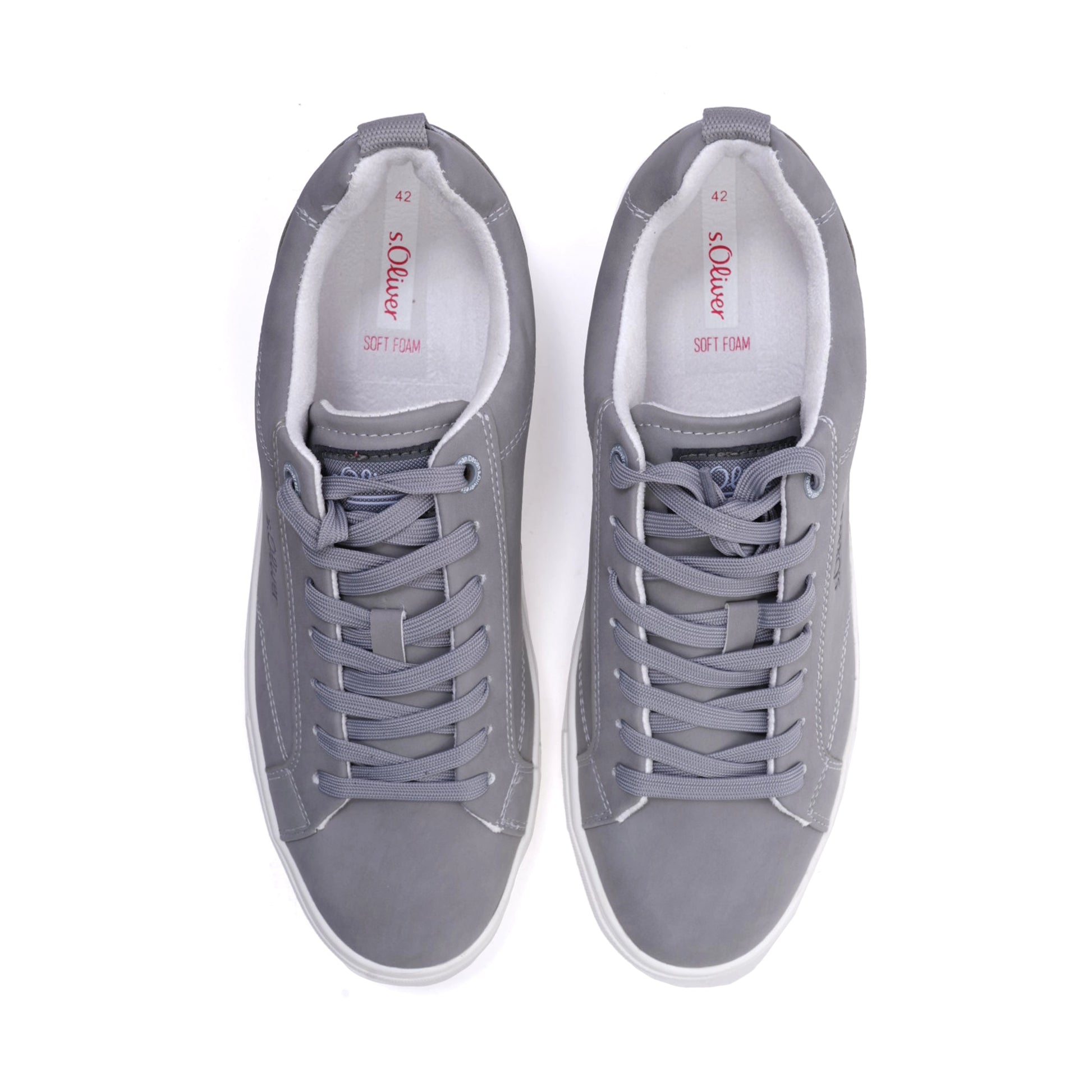 S.Oliver Men's Casual Sneakers Grey - Sole Therapy