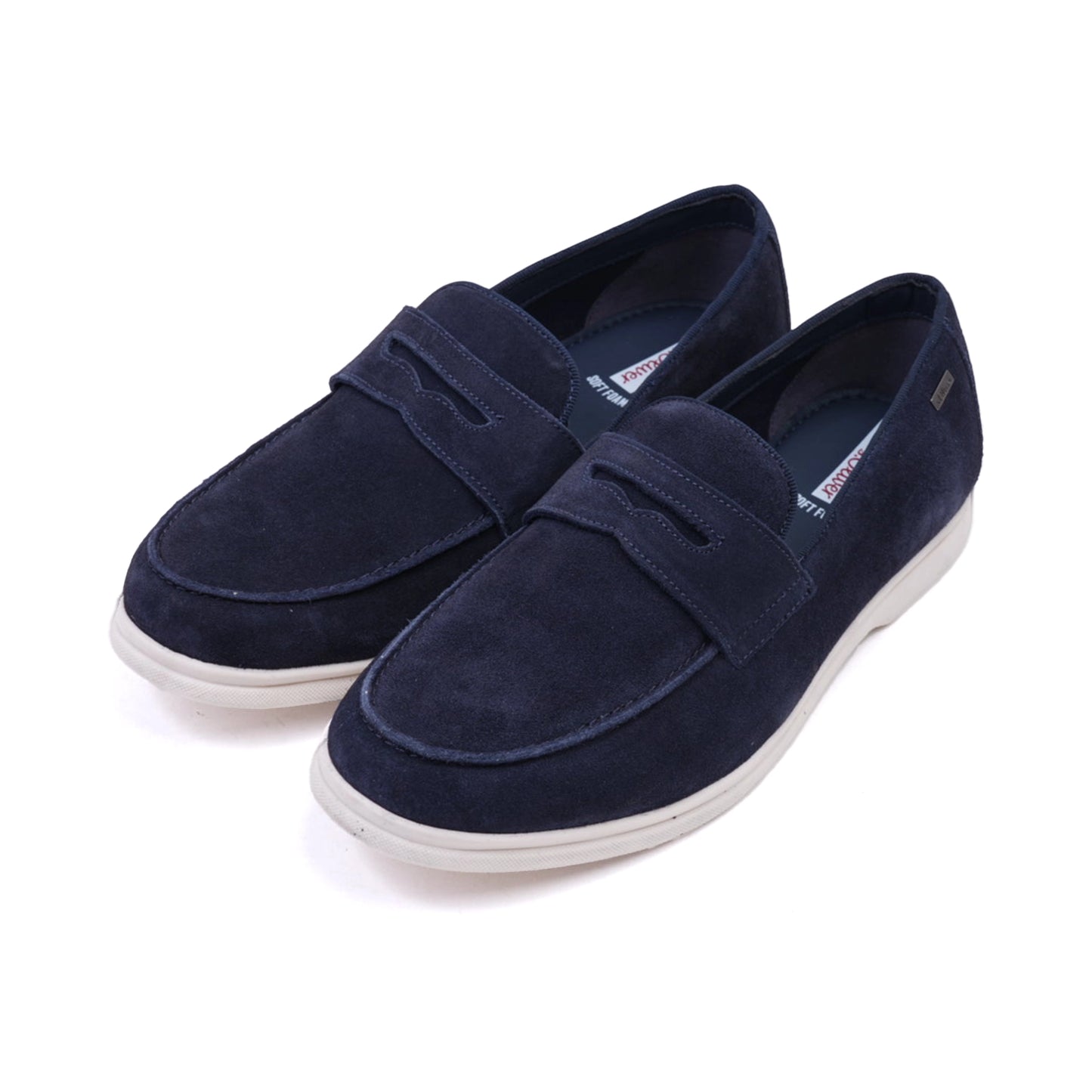 S. Oliver Men's Soft Foam Suede Casual Loafers Navy - Sole Therapy