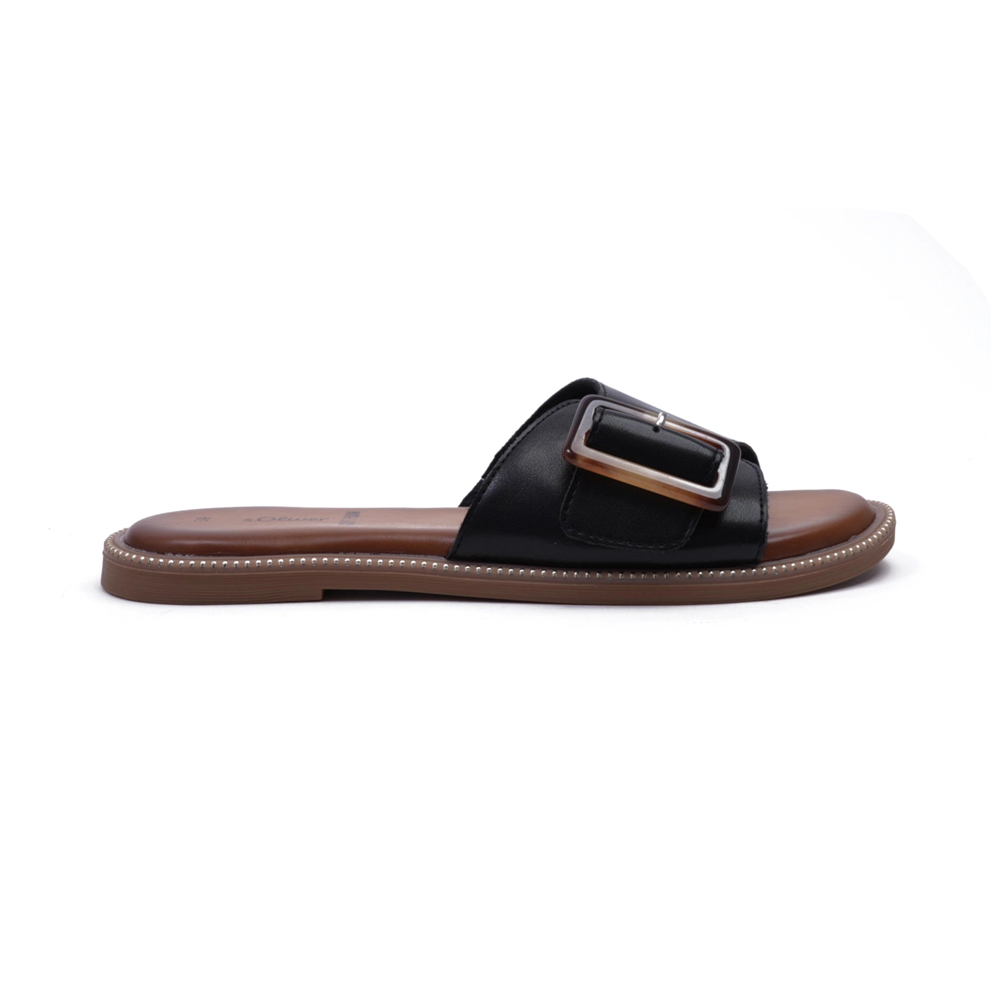 Oliver Soft Foam Buckle Sandals Black
