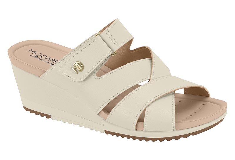 SANDALIA FEMININA NAPA FLOATHER NATURE - OFF WHITE - Sole Therapy