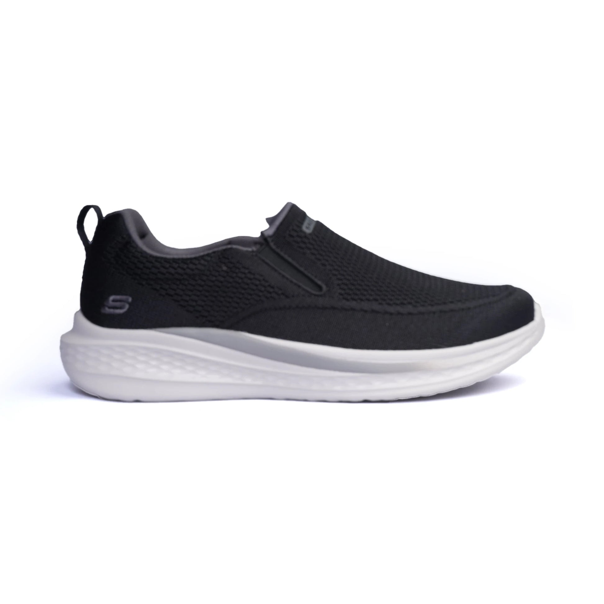 Skechers Men's Textured Slip-On Walking Shoes Black - Sole Therapy