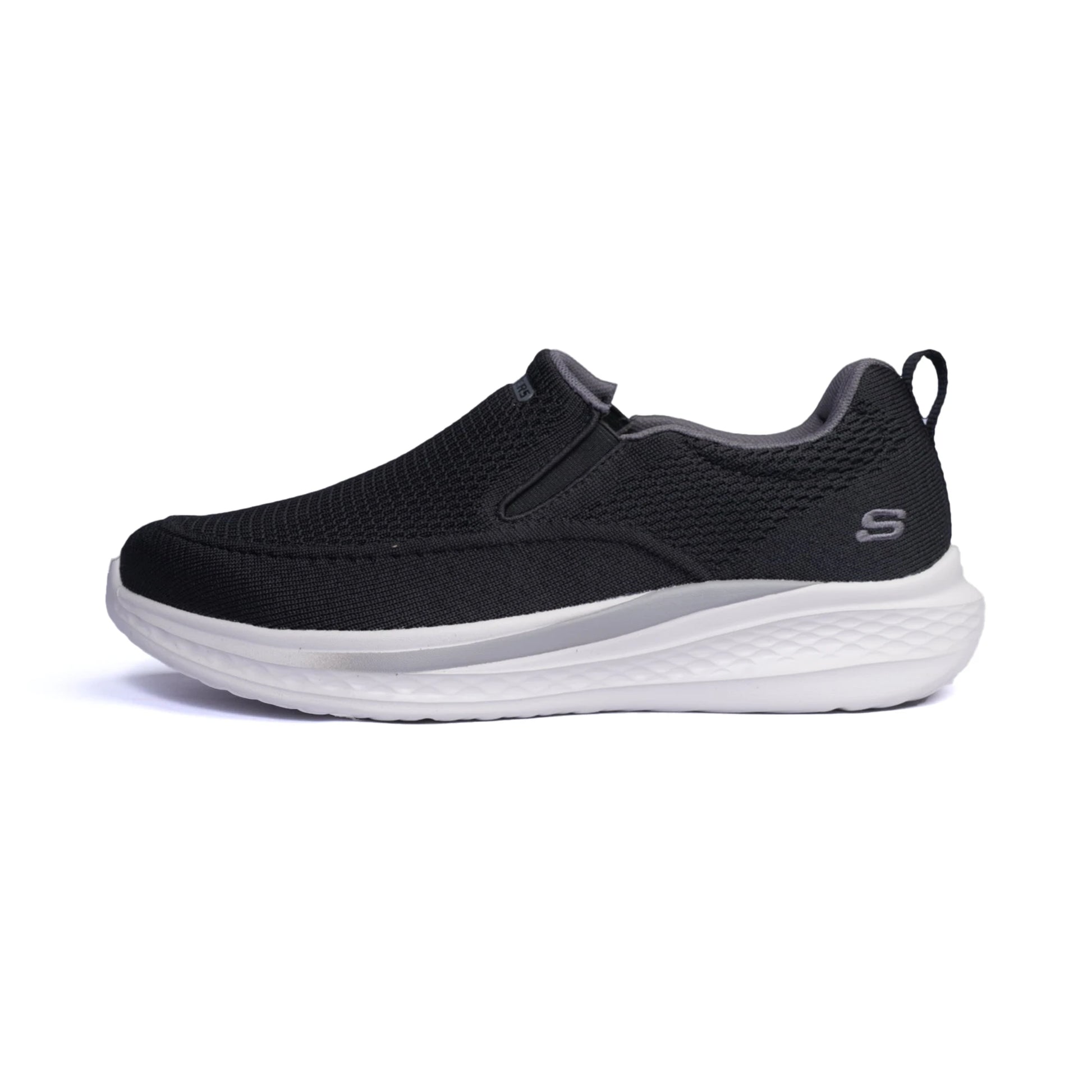 Skechers Men's Textured Slip-On Walking Shoes Black - Sole Therapy