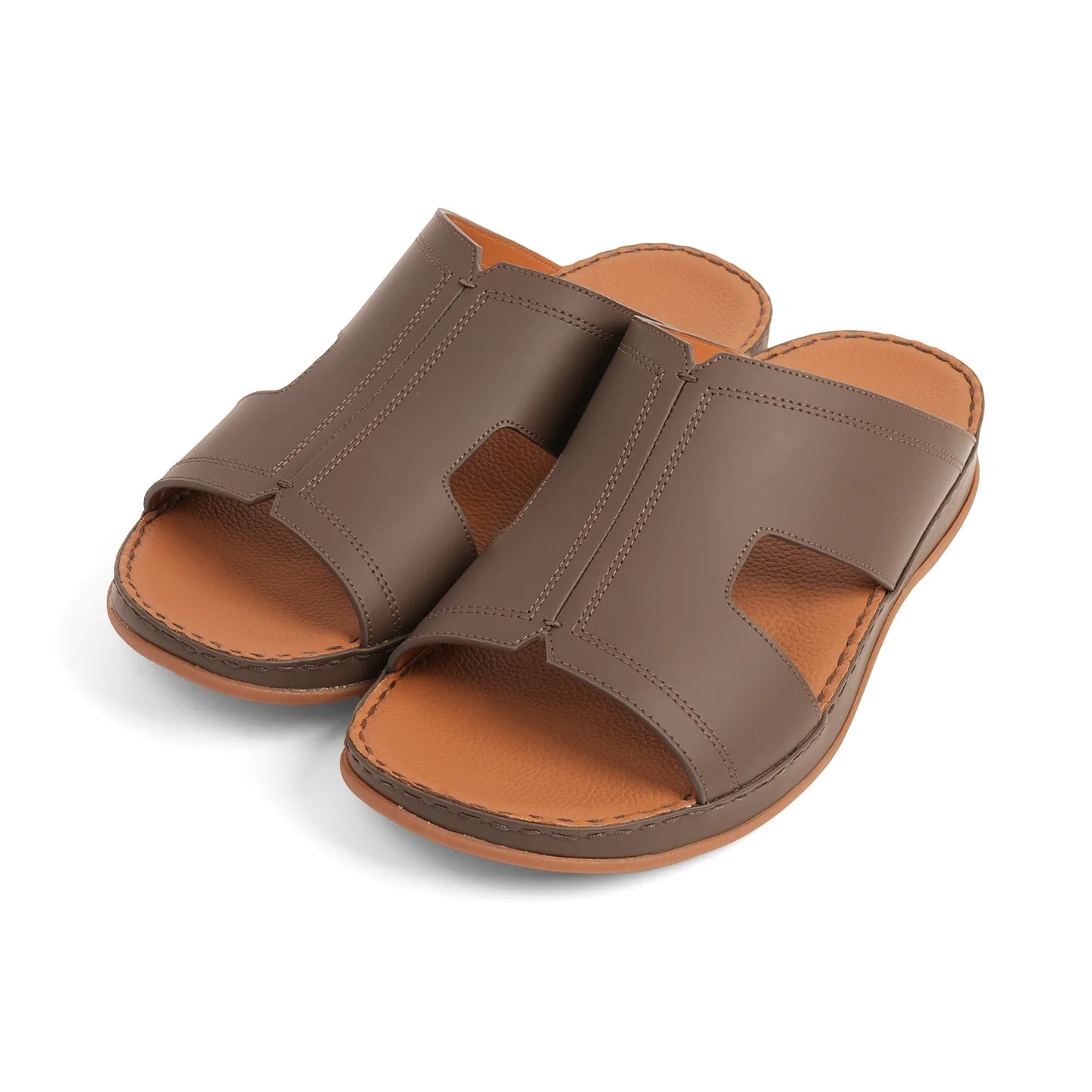 Timeless Unlined Hammered Classic Arabic Sandals Brown - Sole Therapy