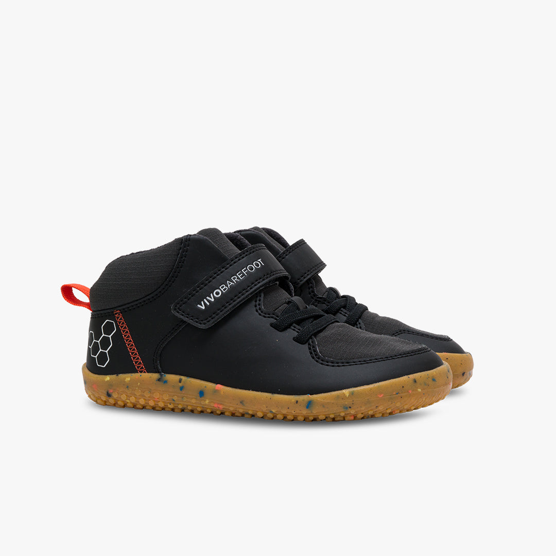 Vivobarefoot Primus Ludo Hi Kids Obsidian - Sole Therapy