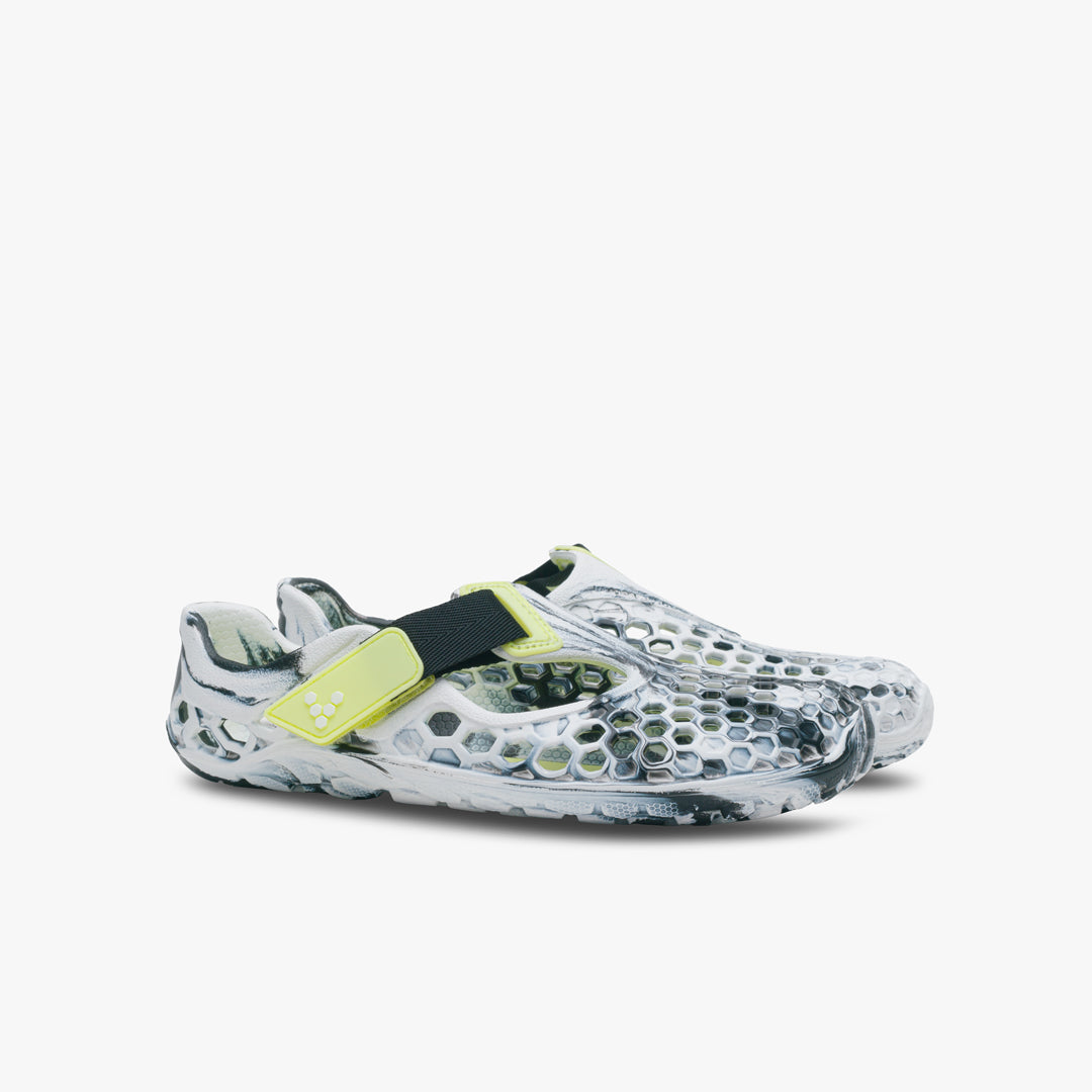 Vivobarefoot Ultra Bloom Juniors Obsidian White - Sole Therapy