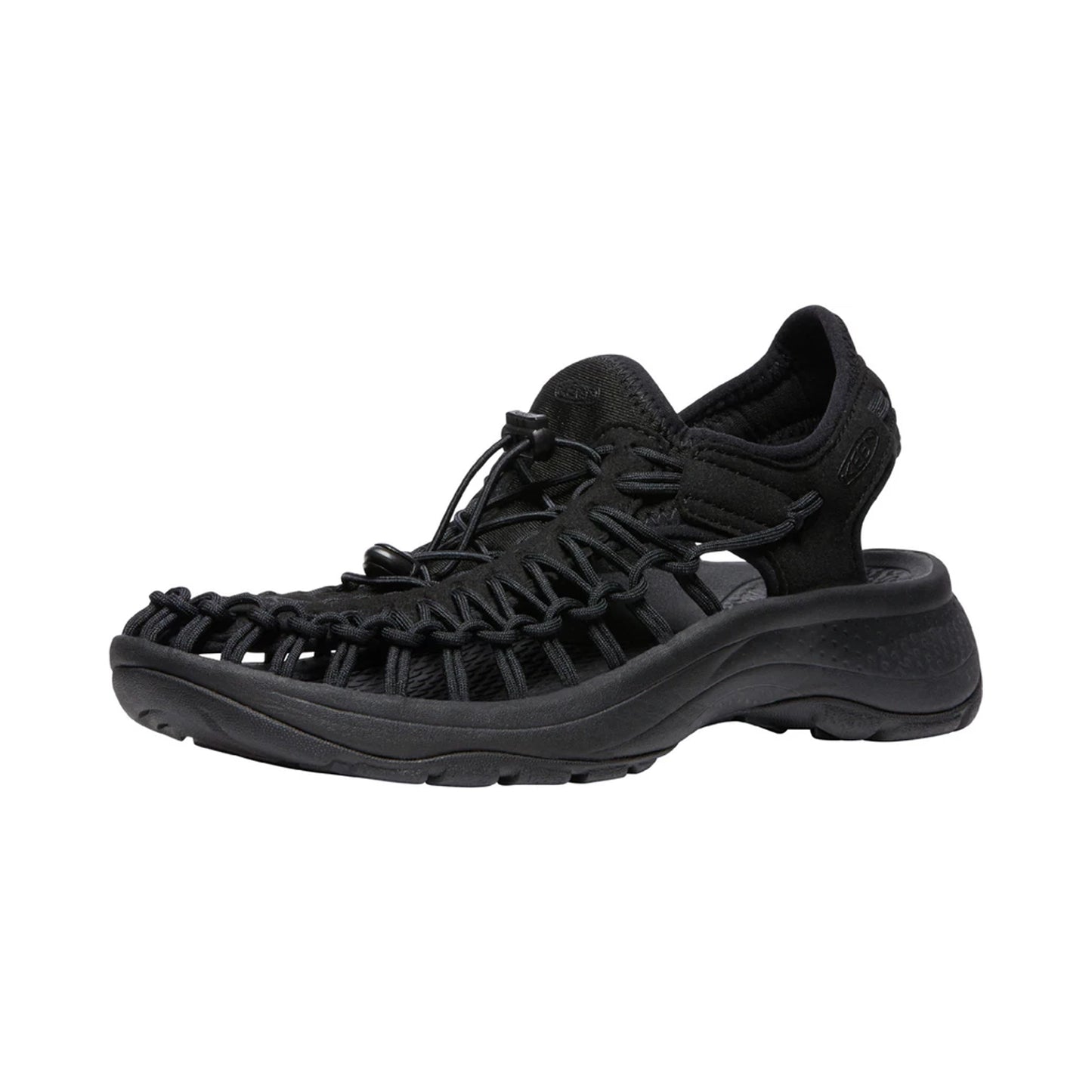 WOMEN UNEEK ASTORIA FLAT SANDALS BLACK/BLACK - Sole Therapy