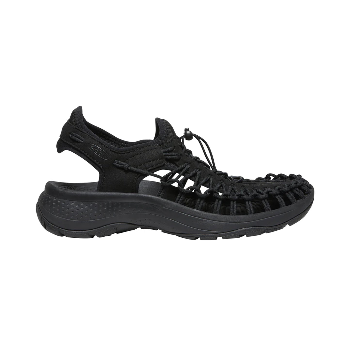 WOMEN UNEEK ASTORIA FLAT SANDALS BLACK/BLACK - Sole Therapy