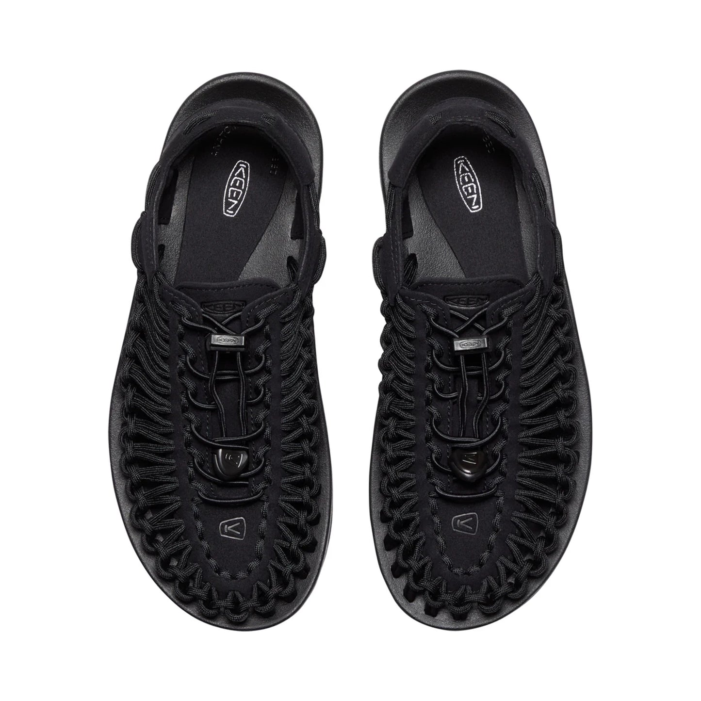WOMEN UNEEK FLAT SANDALS BLACK/BLACK - Sole Therapy